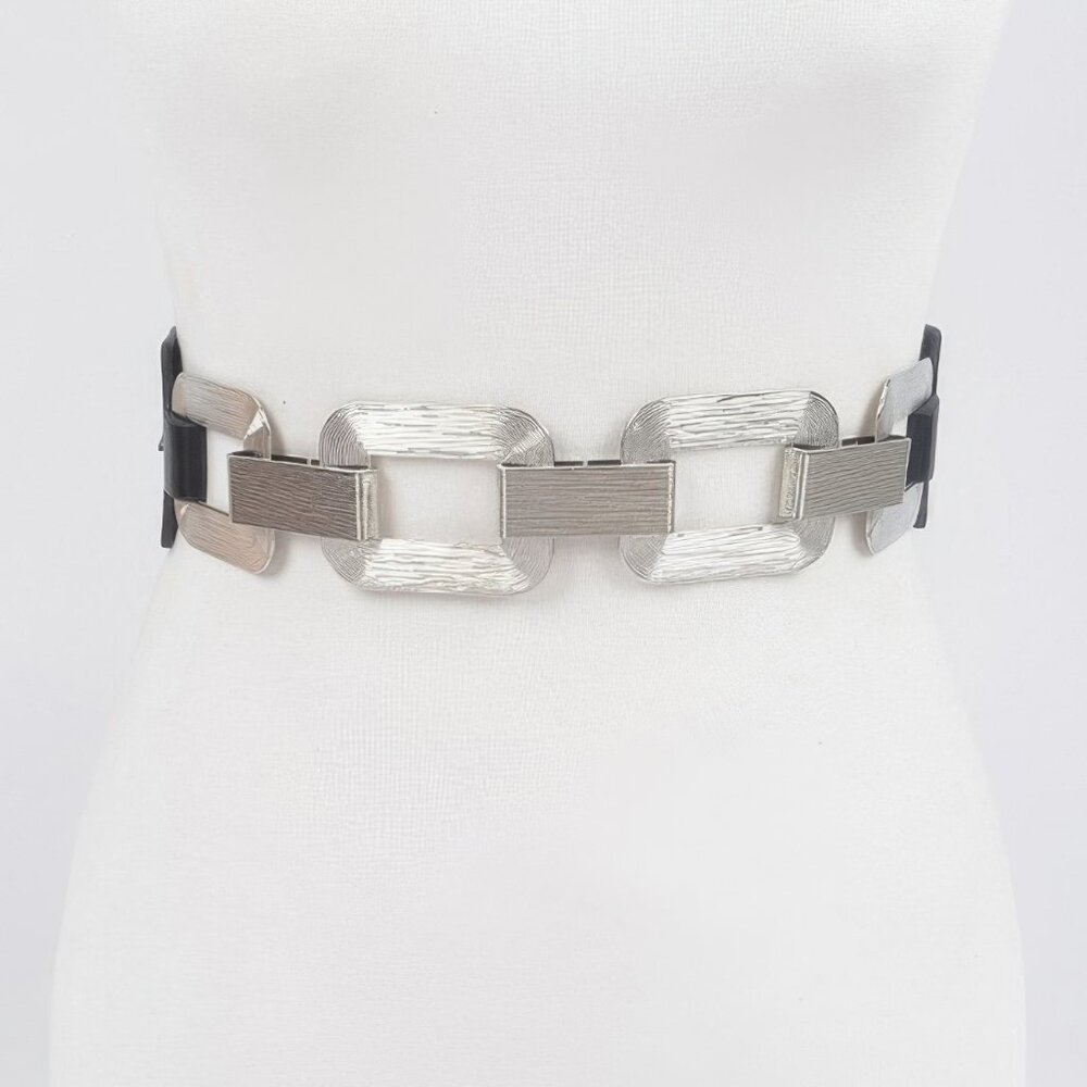 Faux Leather Multi Metal Buckle Plus Size Belt